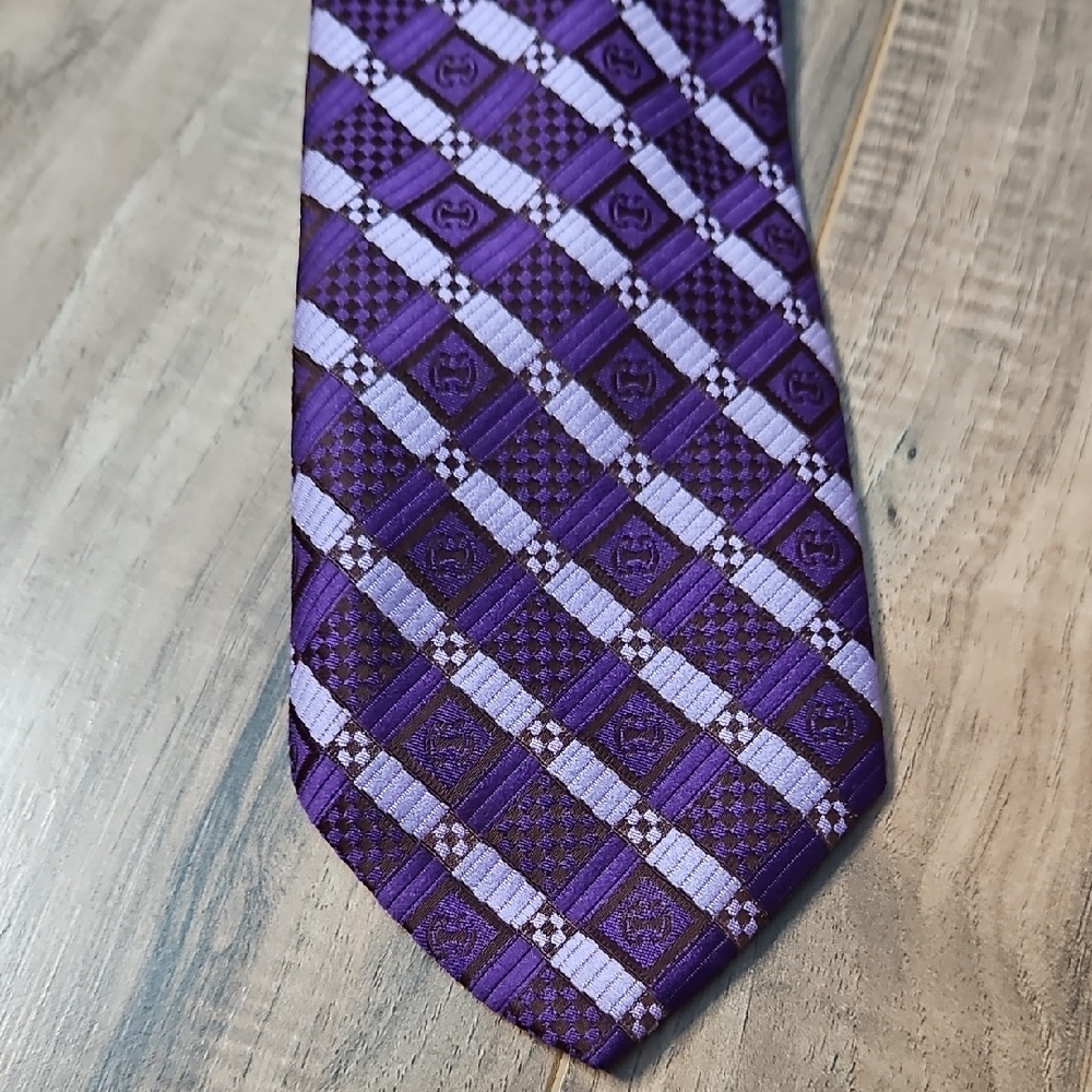 Signorcelli d'Italia Vintage Retro Purple Patterned Men's Tie